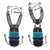 One of the unique design features is the ability to raise or lower the module in the back to suit the persons torso height. On the left it is configured for a short or average height, whereas the right configuration is for taller folks.