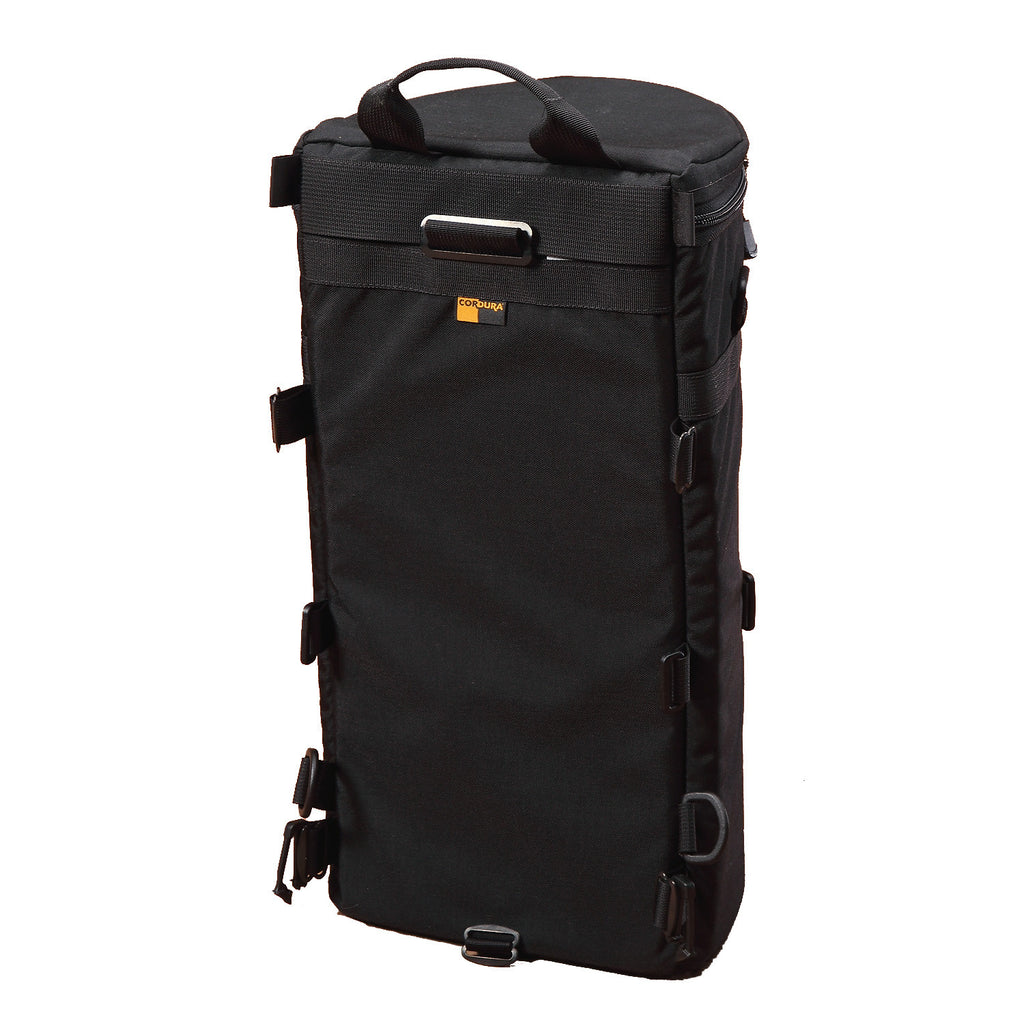 Rear view showing backpack harness attachment points