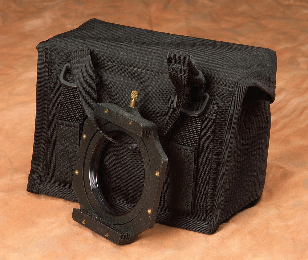 Adapter rings can clipped to the hand strap as shown above.