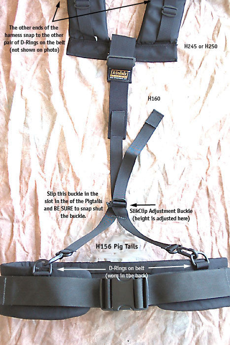  H156 – Harness Pig Tails Belt buckle in back option