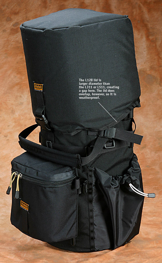 L311 with optional L128 Deep Lid (L228 custom adapter strap required)