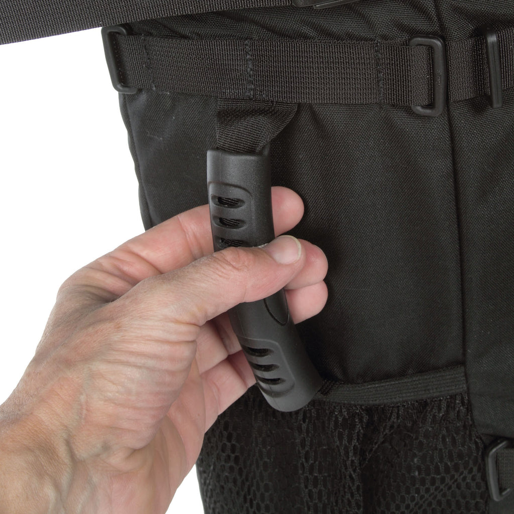 Side handle for carrying the case horizontally.