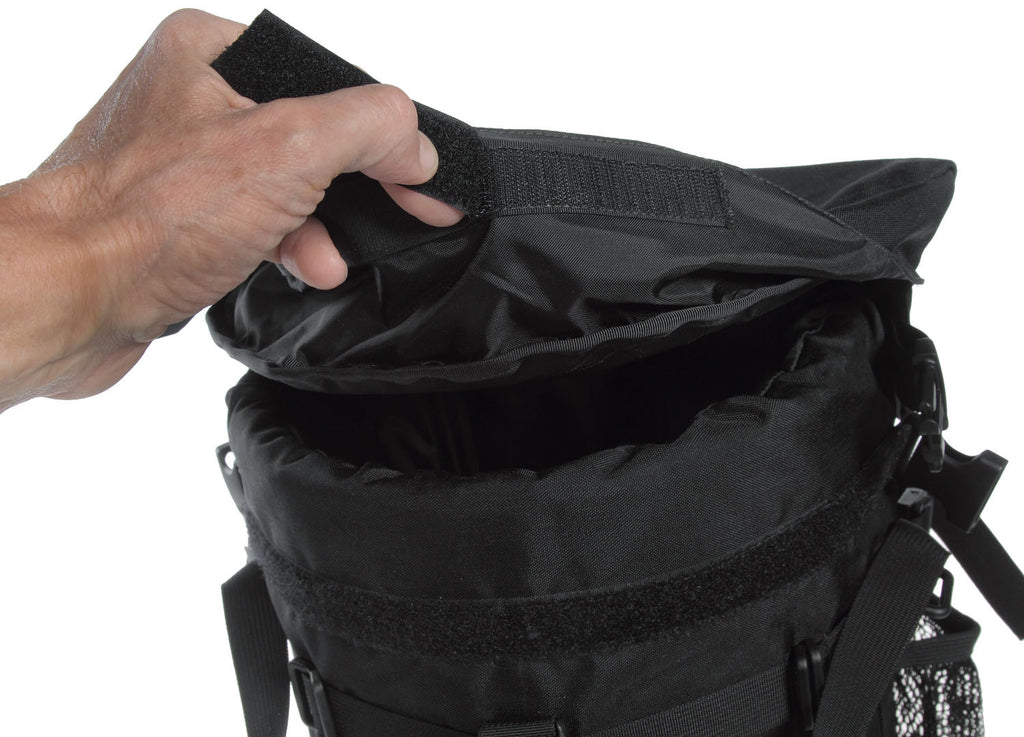 Under the lid is a removable piece of Velcro for faster field use.