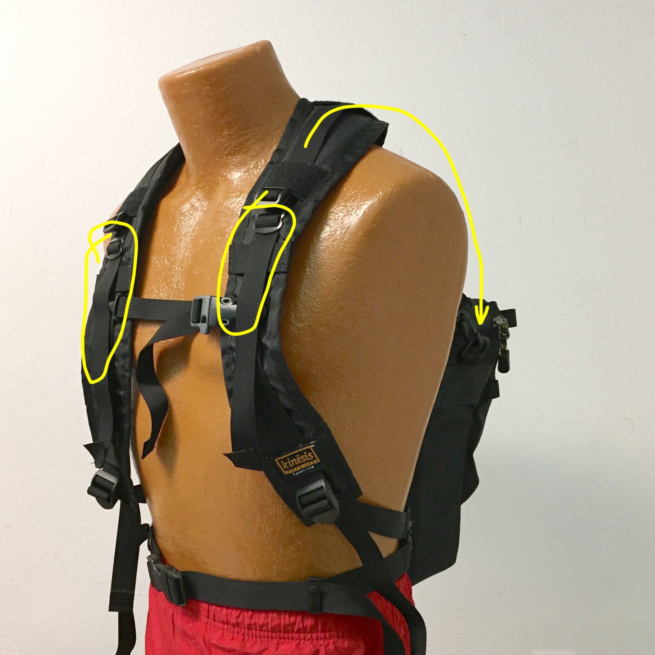 Black H-Style Adjustable Padded Shoulder Strap Replacement For Backpacks