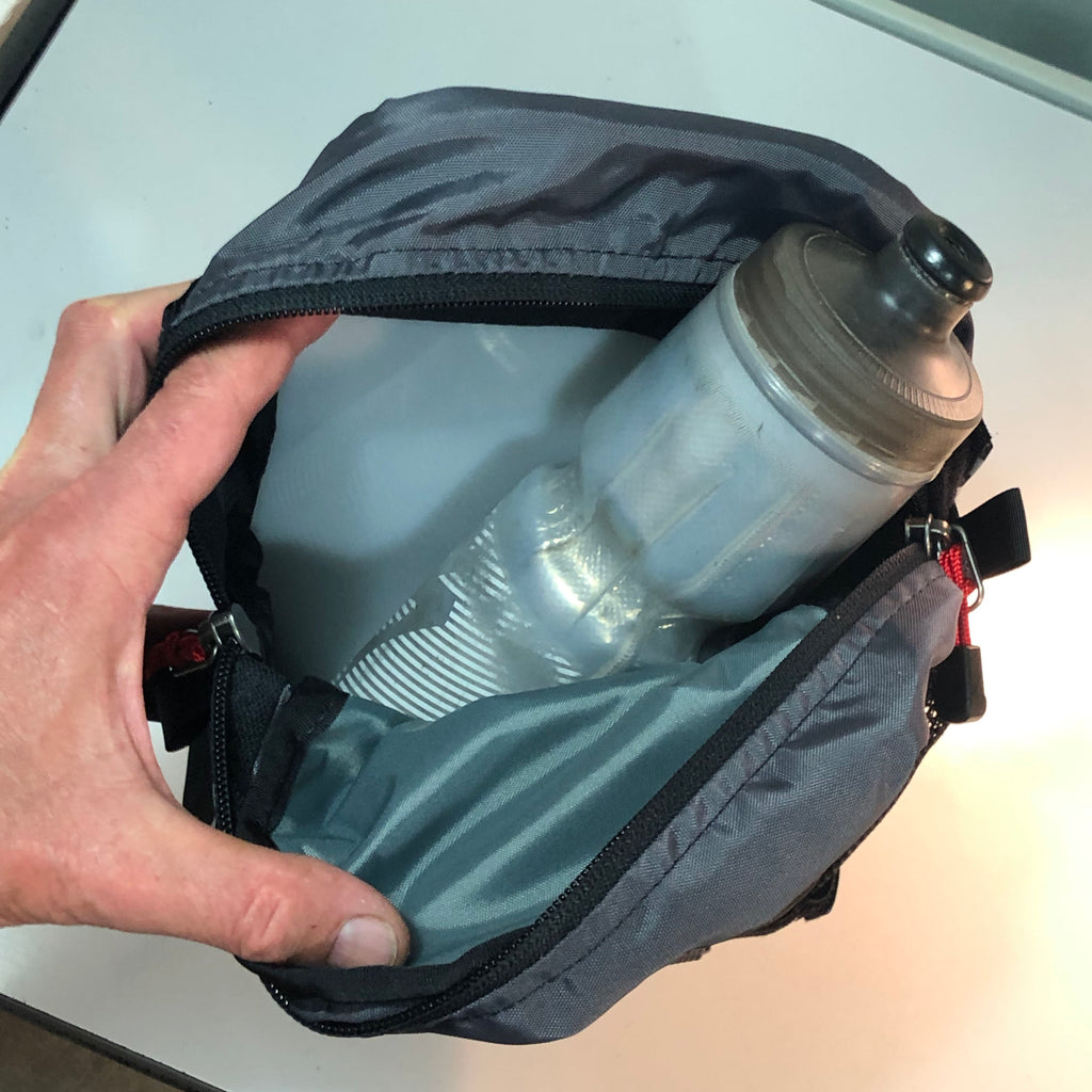 Inside view of the 4.8. A typical bike bottle will not fit inside.