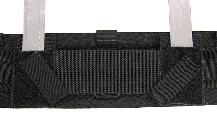 The Heavy-duty belt has special pockets built in for connecting the aluminum staves of a Kinesis backpack. The B503 can be added to the other belts for this purpose.