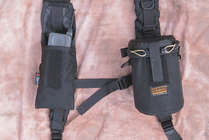 Use the H150 adapter to attach small old style Kinesis pouches to the harness.