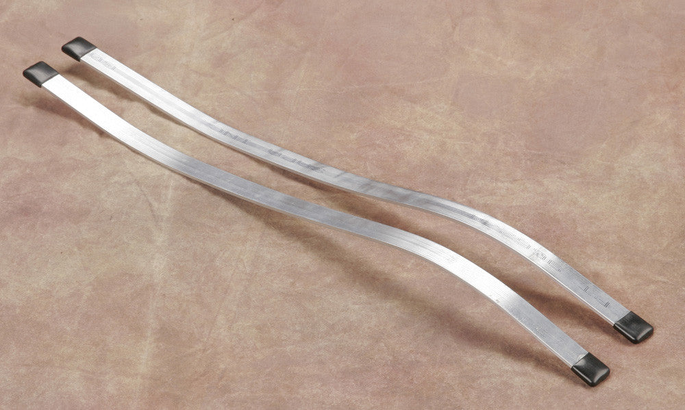 Aluminum staves can be bent to fit your back contour.