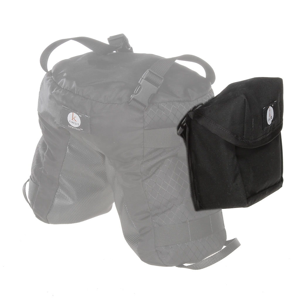The MOLLE-style webbing slots on the outside allow piggy-backing a pouch (F102/F103 pouch shown).