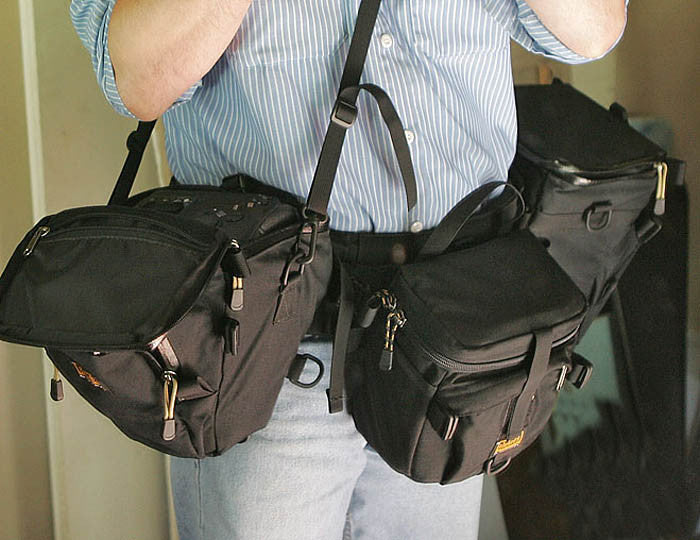 Sling a Y315 (or heavier Y515) shoulder strap across your chest and attach to a holster case for additional support.