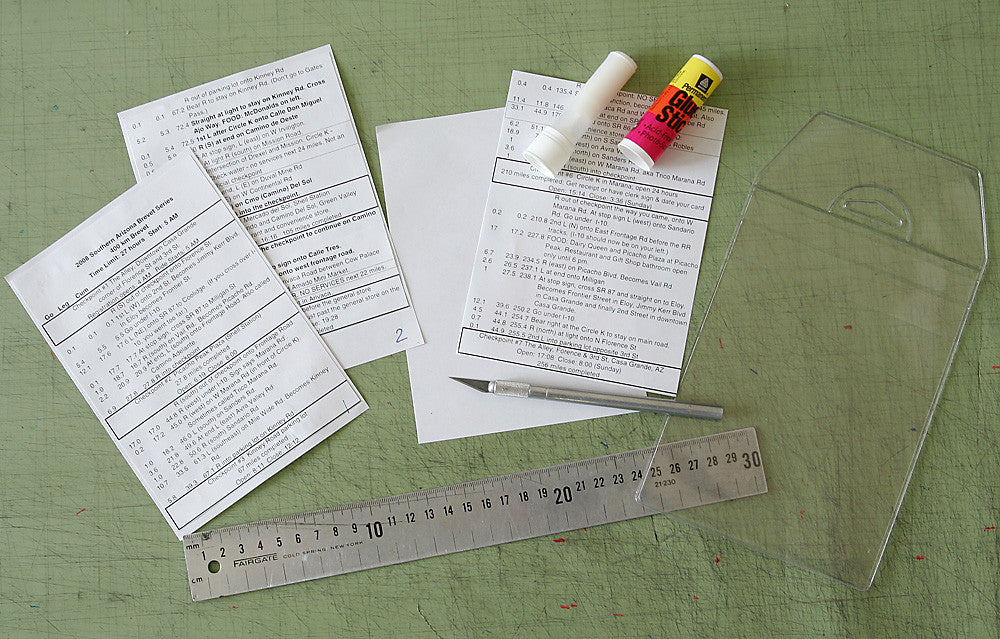 Cue sheet preparation steps are outlined in text. Glue stick & tools are NOT included.