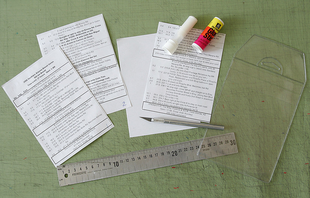 Cue sheet preparation steps are outlined below. Glue stick & tools are NOT included.