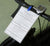 Envelope shown with a CueClip which is NOT included.